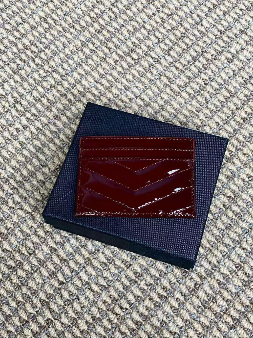 Saint Laurent Cassandre Quilted Cardholder back view