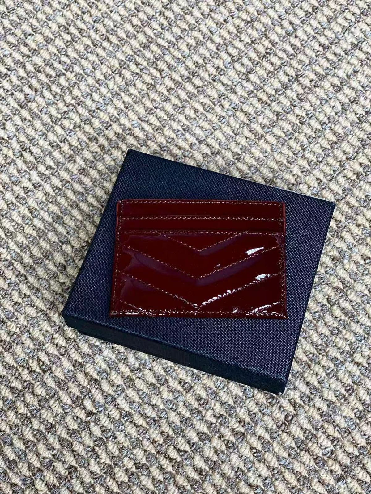 Saint Laurent Cassandre Quilted Cardholder back view