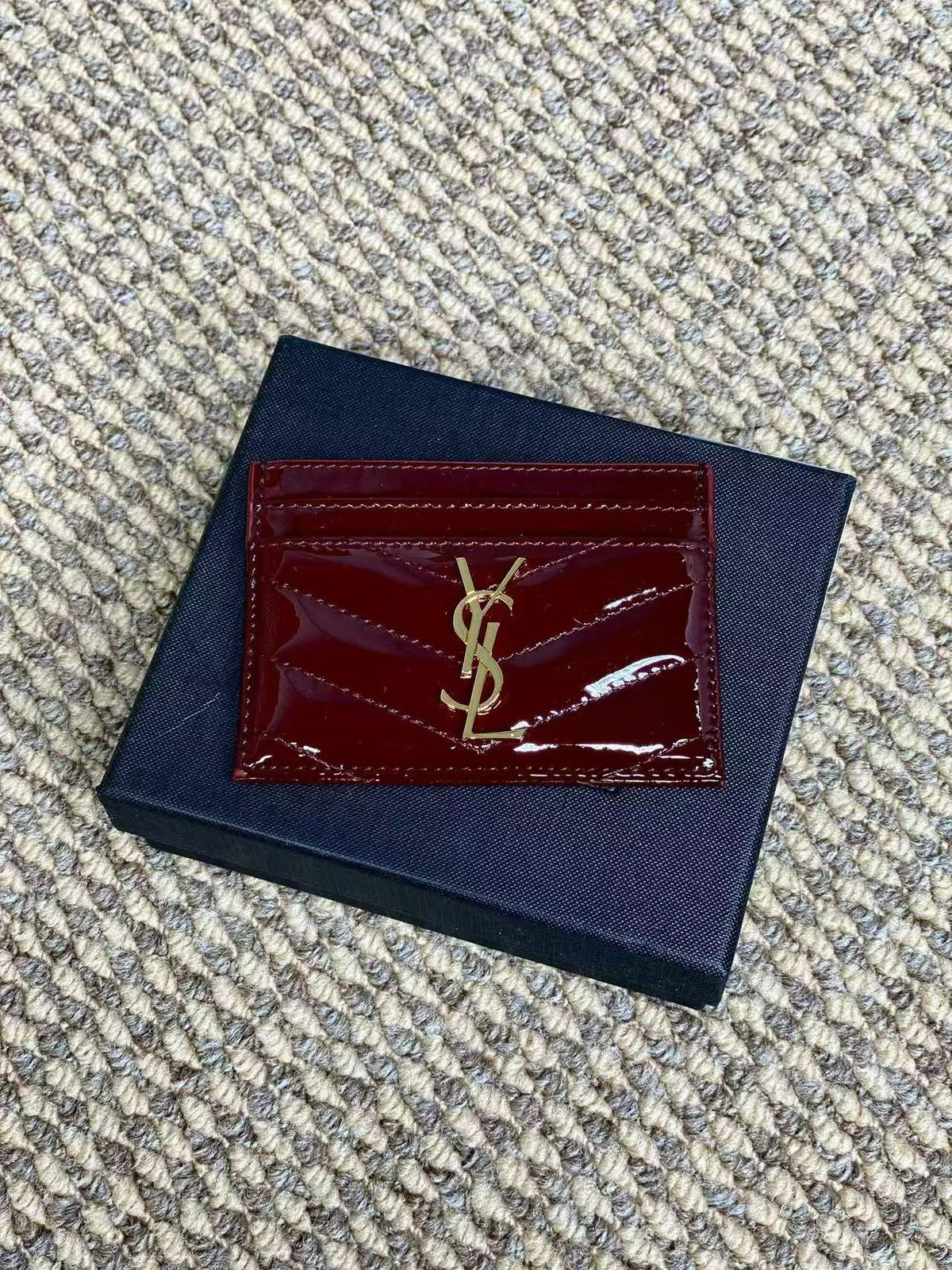 Saint Laurent Cassandre Quilted Cardholder front view